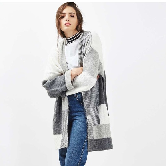 Topshop Sweaters - TOPSHOP | Patchwork Marled Cardigan